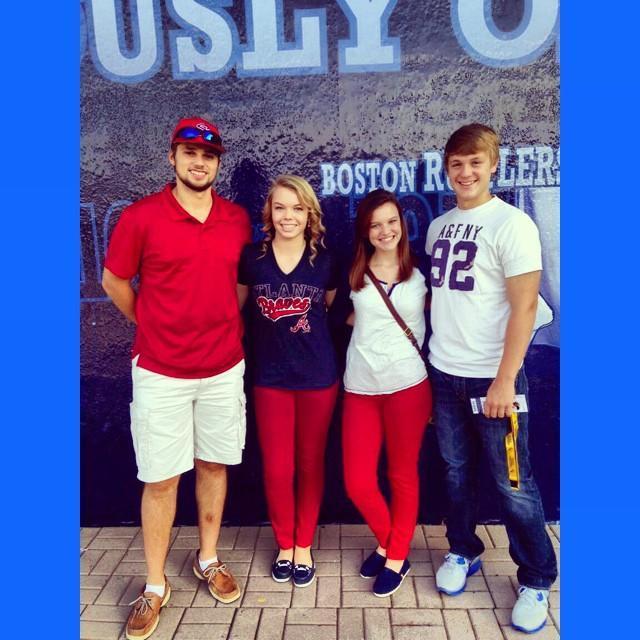 One of our first double dates. Another Braves game.