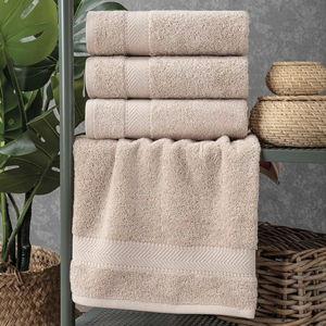 TEXTILOM 100% Turkish Cotton 4 Pcs Hand Towel Set, Luxury Hand Towels for Bathroom, Soft & Absorbent Bathroom Hand Towels Set (16 x 28 inches)- Beige