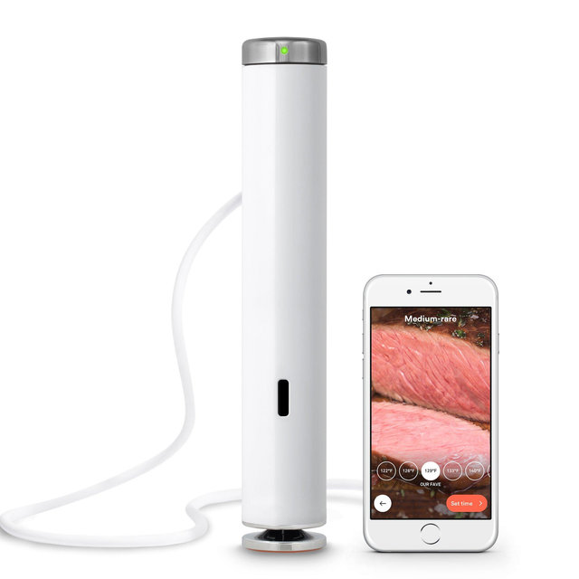Breville Joule Sous Vide, 1100 Watts, White Body, Stainless Steel Cap & Base