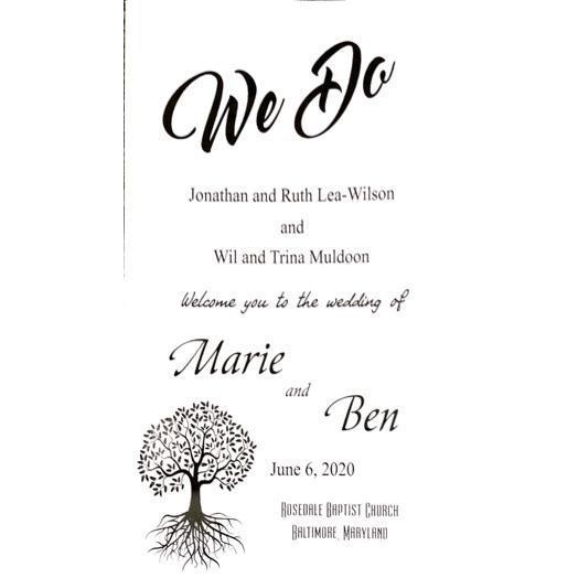 Front of our wedding program.