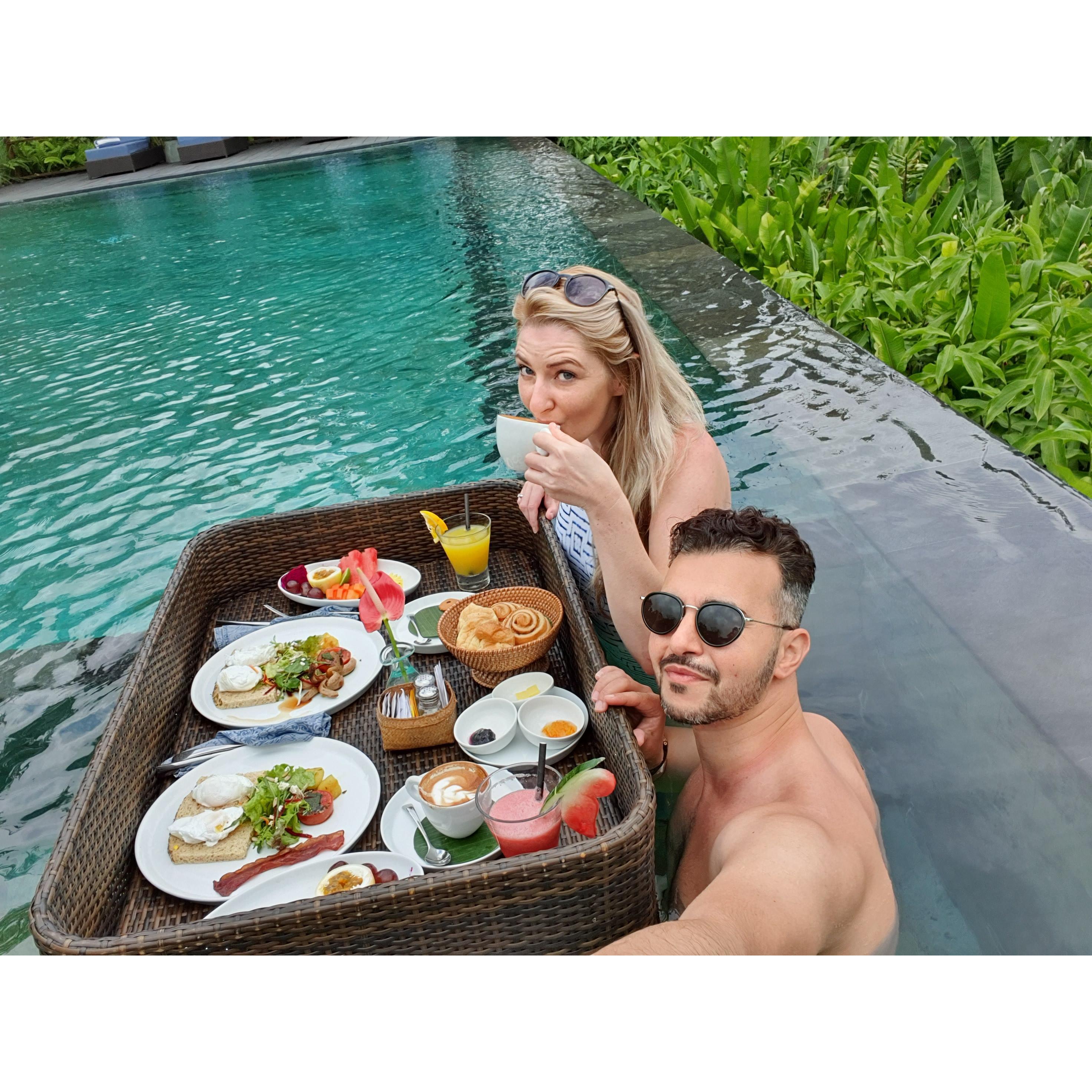 Floating breakfast, Ubud Bali