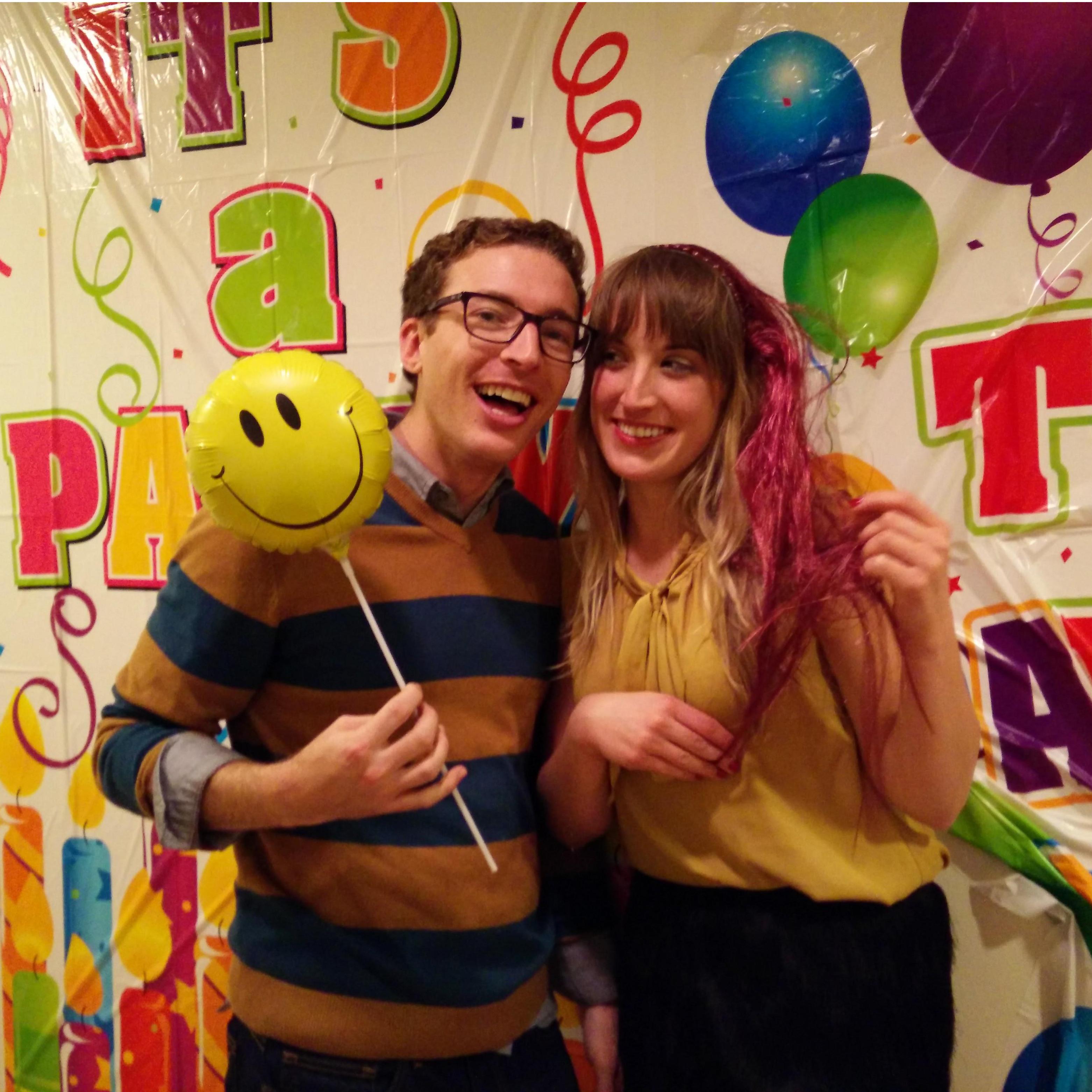 One of our very first dates: Haley's birthday party, 2014