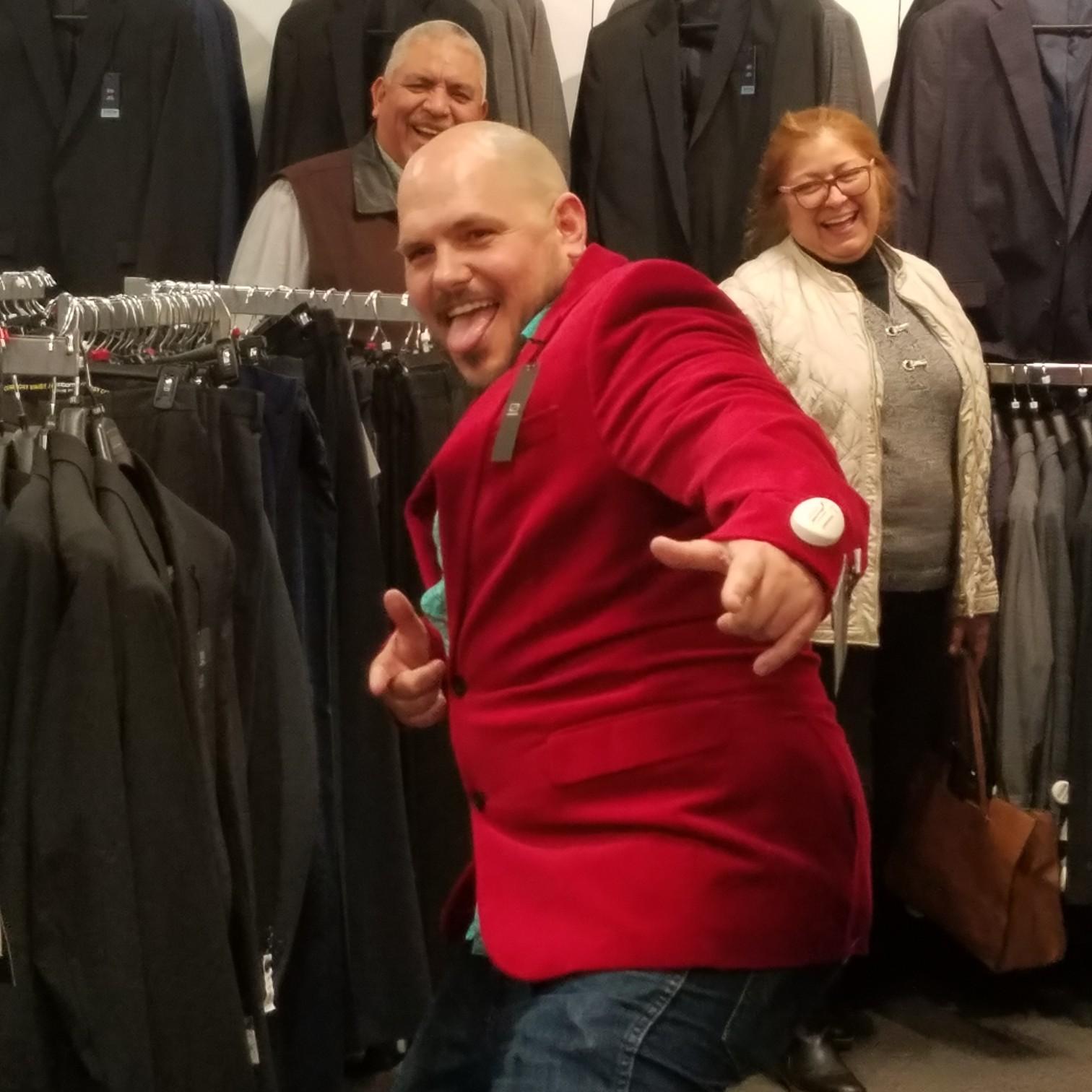Trying on more suits