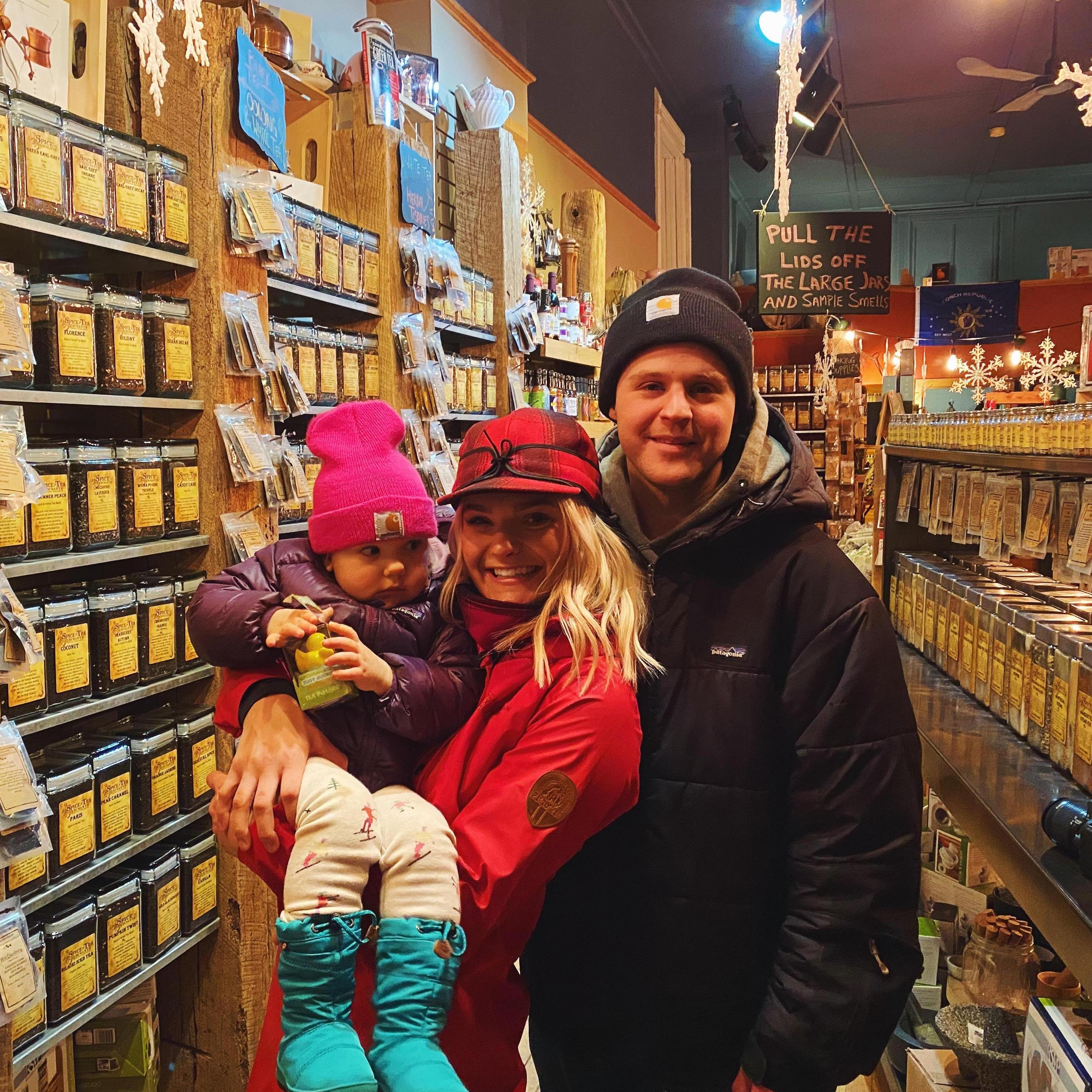 Watching the UP200 from the warmth of the Spice Merchants with baby Tilly!