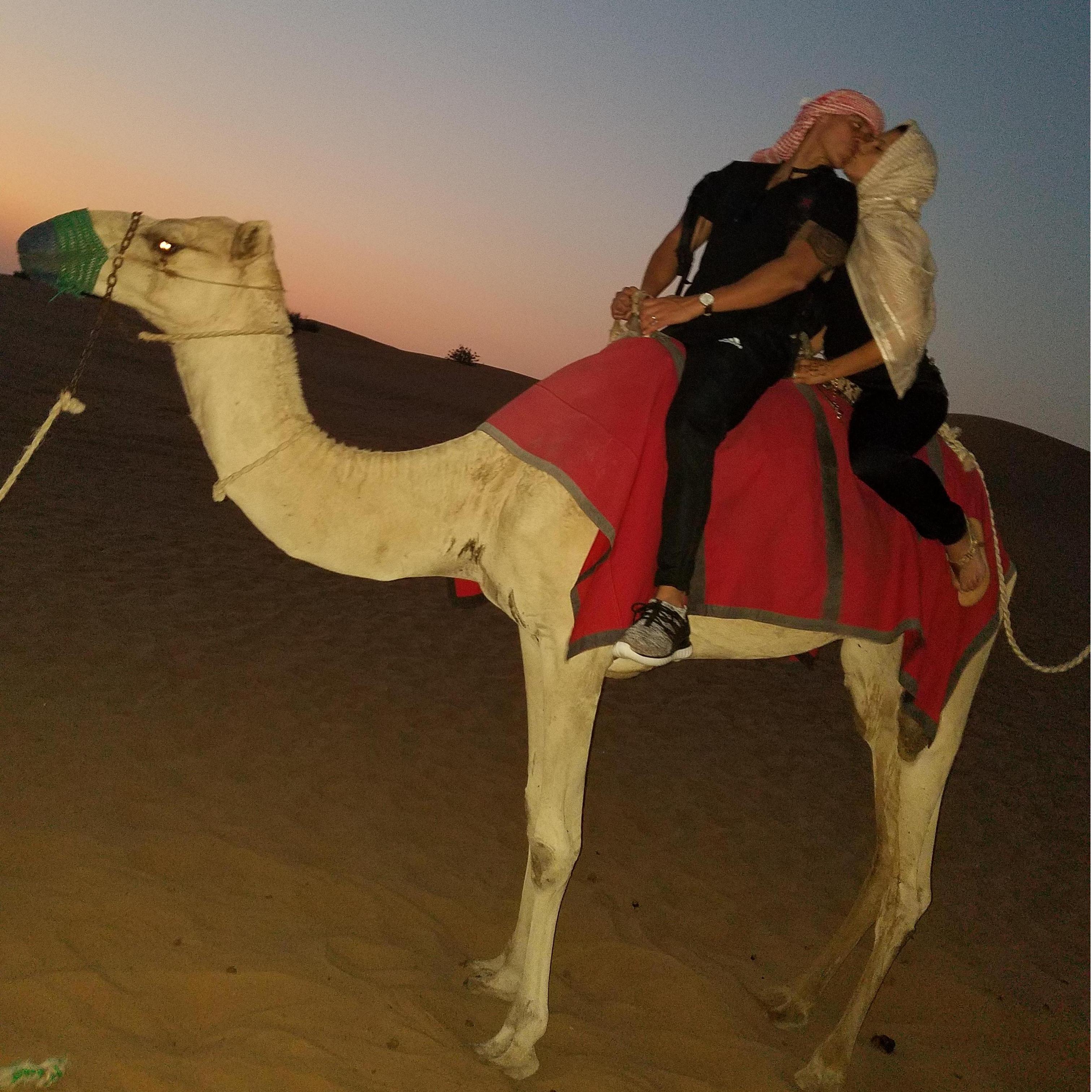 Dubai, where we rode camels and got lost in the desert.