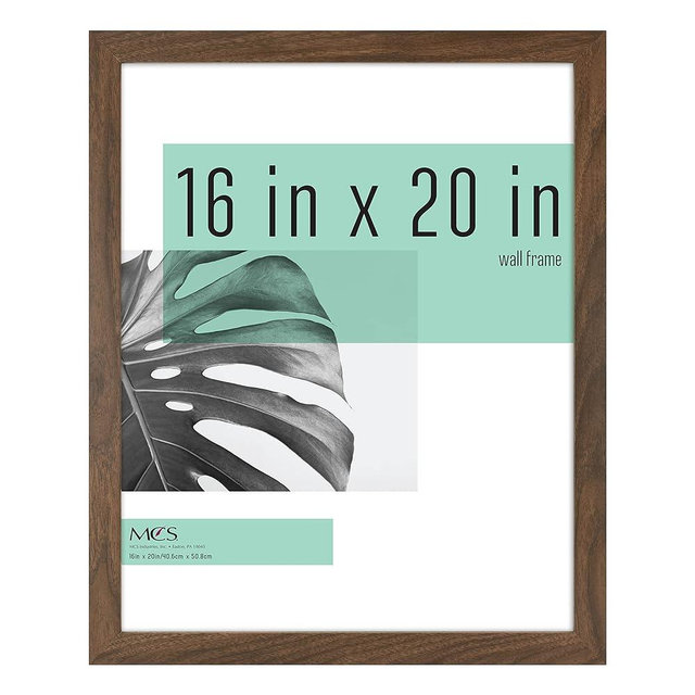 MCS Studio Gallery Frame, Walnut Woodgrain, 16 x 20 in, Single