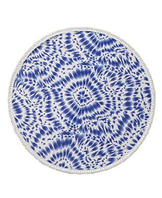 Indigo Round Turkish Cotton Beach Towel