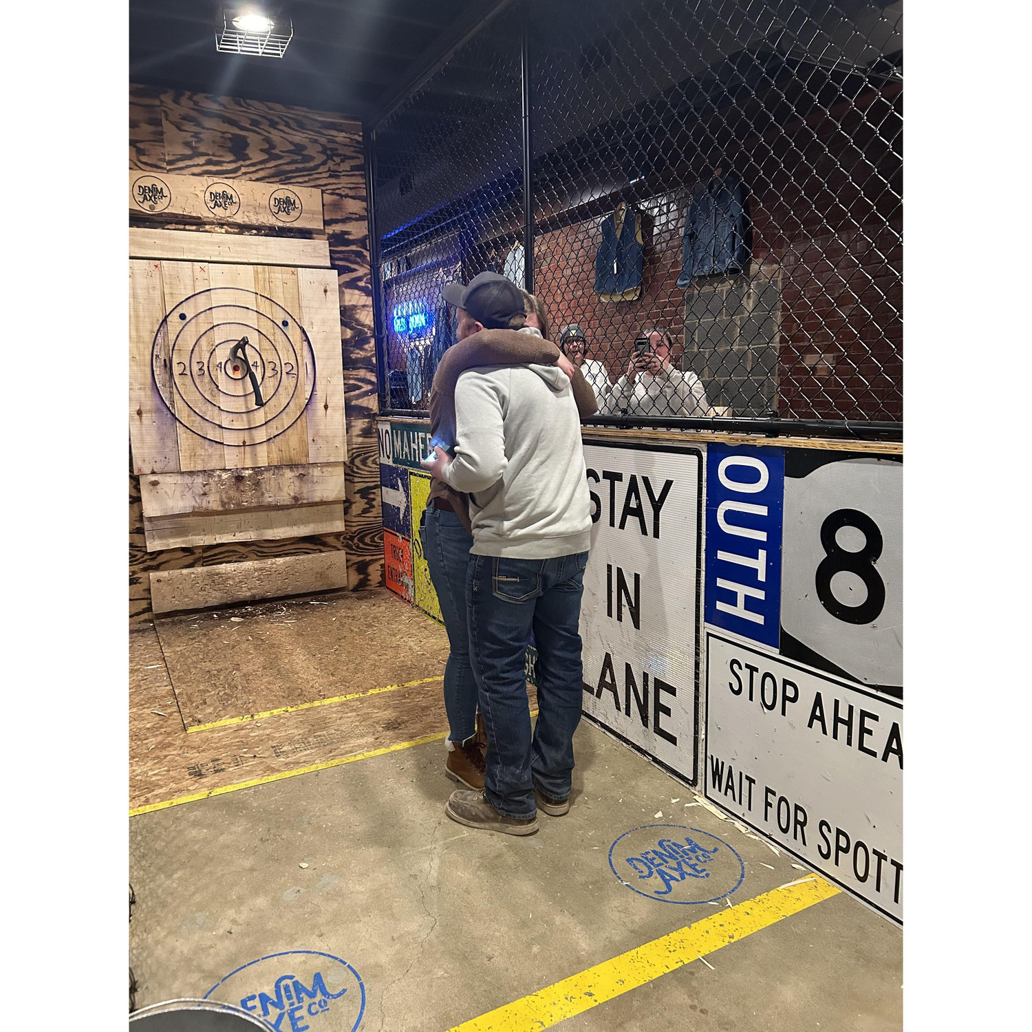 The night he popped the question! March 22, 2024. PC: Kirsten McCarthy | Location: Denim Axe Co.