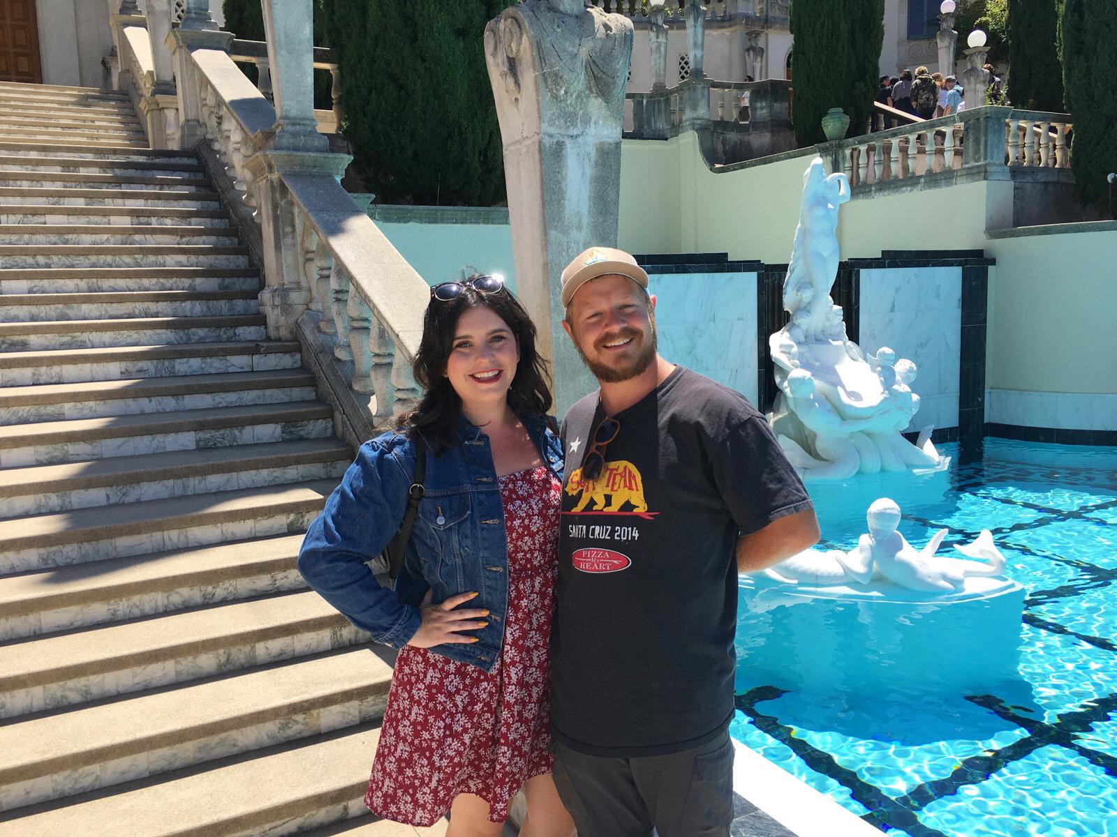 Our 5th anniversary, spent camping on the beach and visiting Hearst Castle