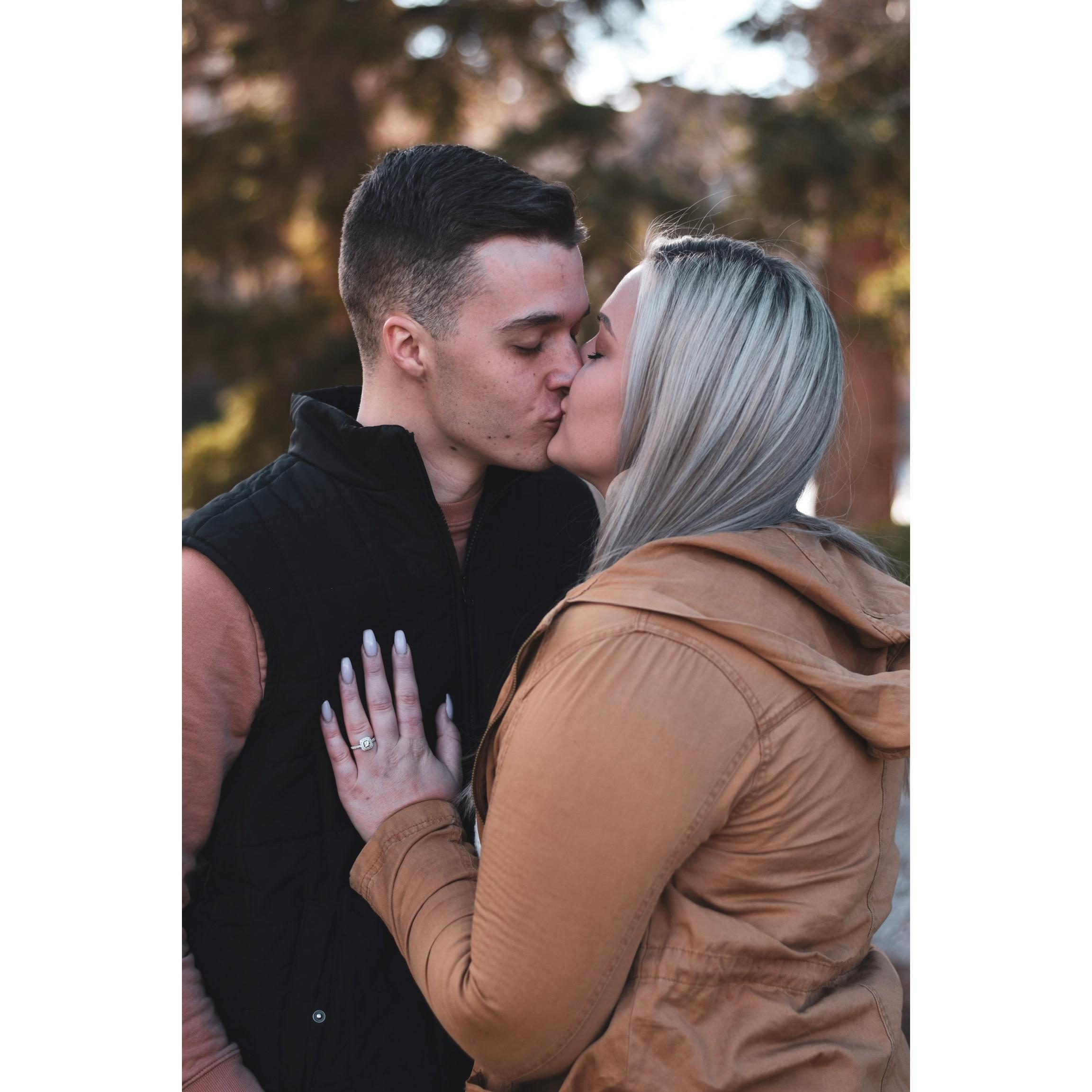 Right after we got engaged Fall 2018 Laramie, WY PC: Laurel Place