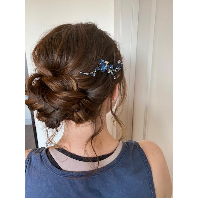 Bailey's Wedding Day hair do courtesy of Edra Couture Bridal