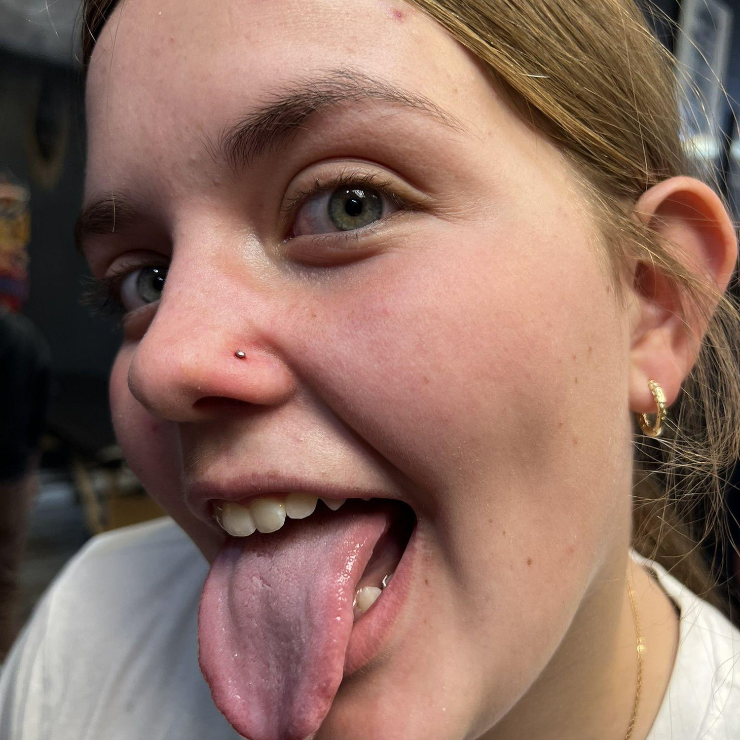 Kinsley. Like a dog she never keeps her tongue in her mouth.