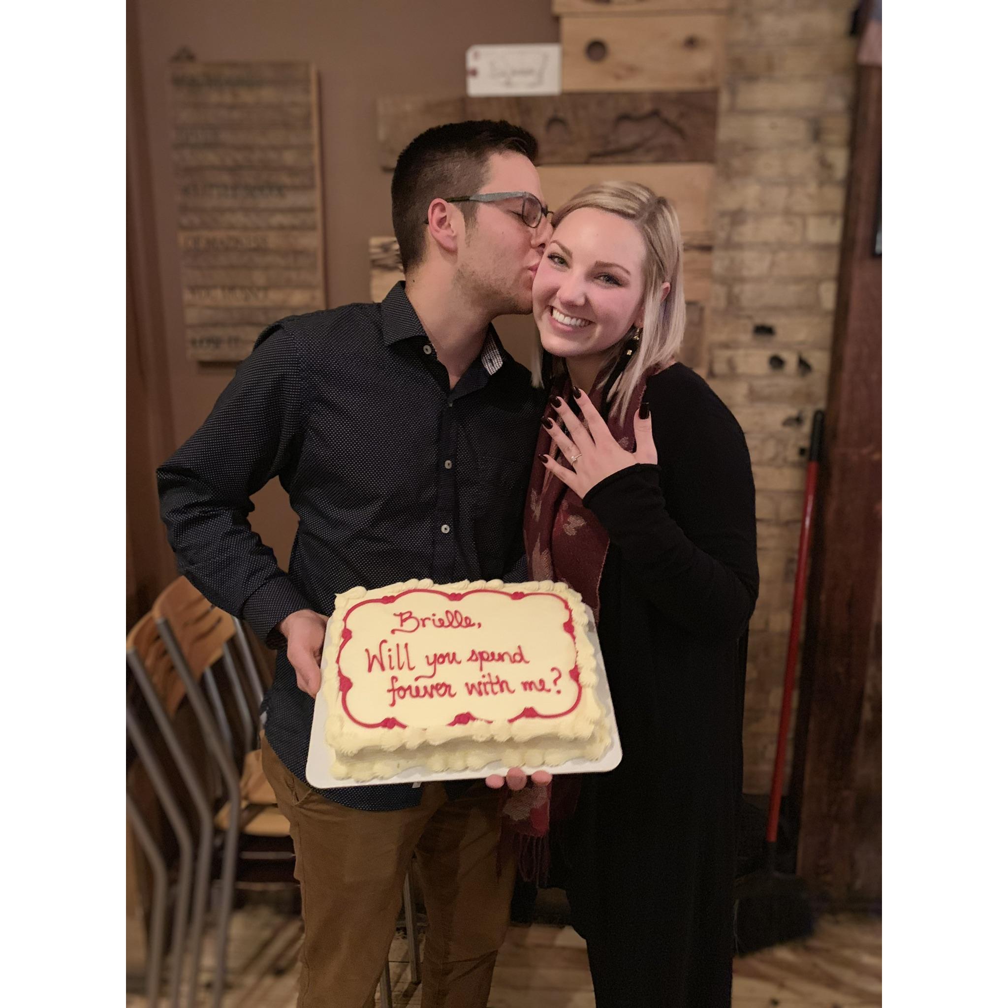 The day Jared proposed!!