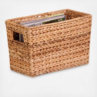 Lawrence Water Hyacinth Magazine Basket