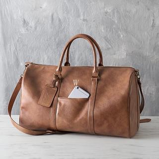 Personalized Vegan Leather Transport Duffel