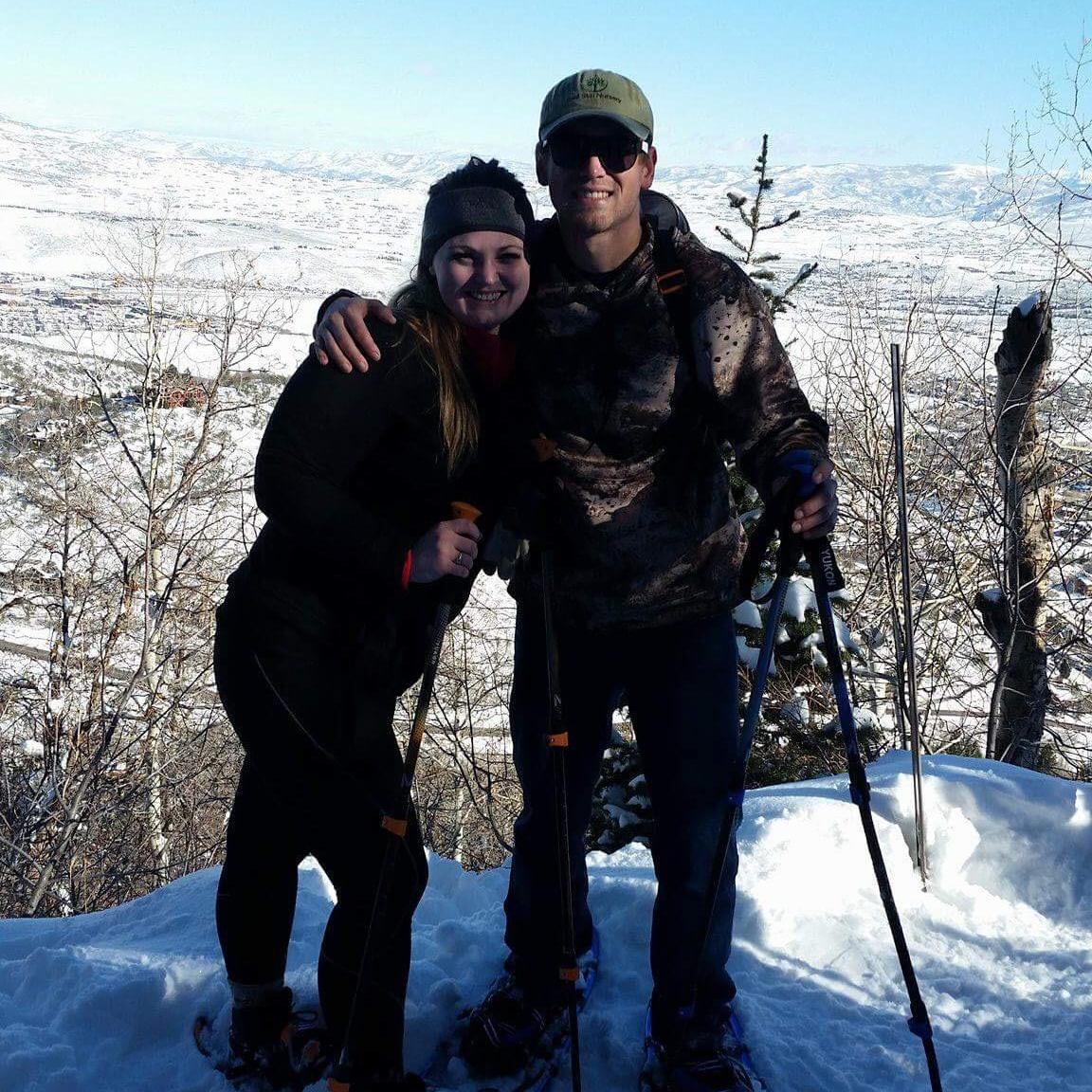 Snowshoeing in Park City, Utah. December 2017.