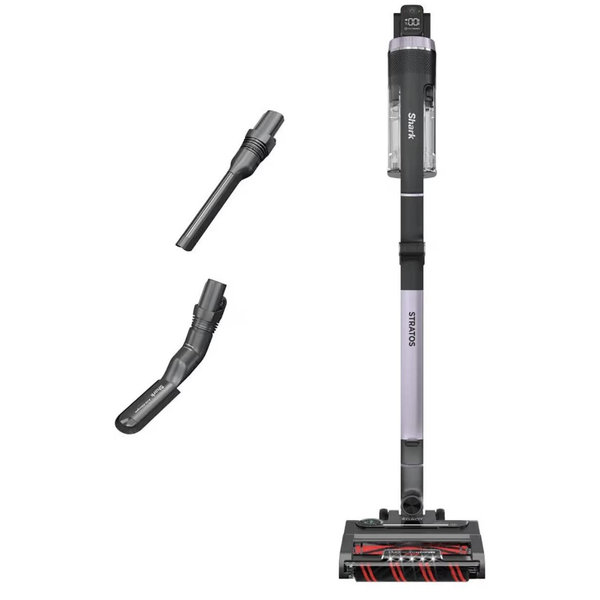 Shark Stratos Cordless Vacuum with Clean Sense IQ and Odor Neutralizer, MultiFlex Wand, Includes Crevice Tool & Anti-Allergen Brush, Up To 60 Minute Runtime, Ash Purple, IZ862H