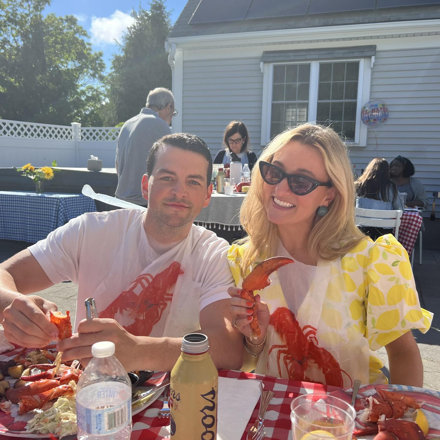 New England summers >>>

Enjoying lobsters together for Katie Bonarrigo’s 30th birthday party in Harwich, MA.