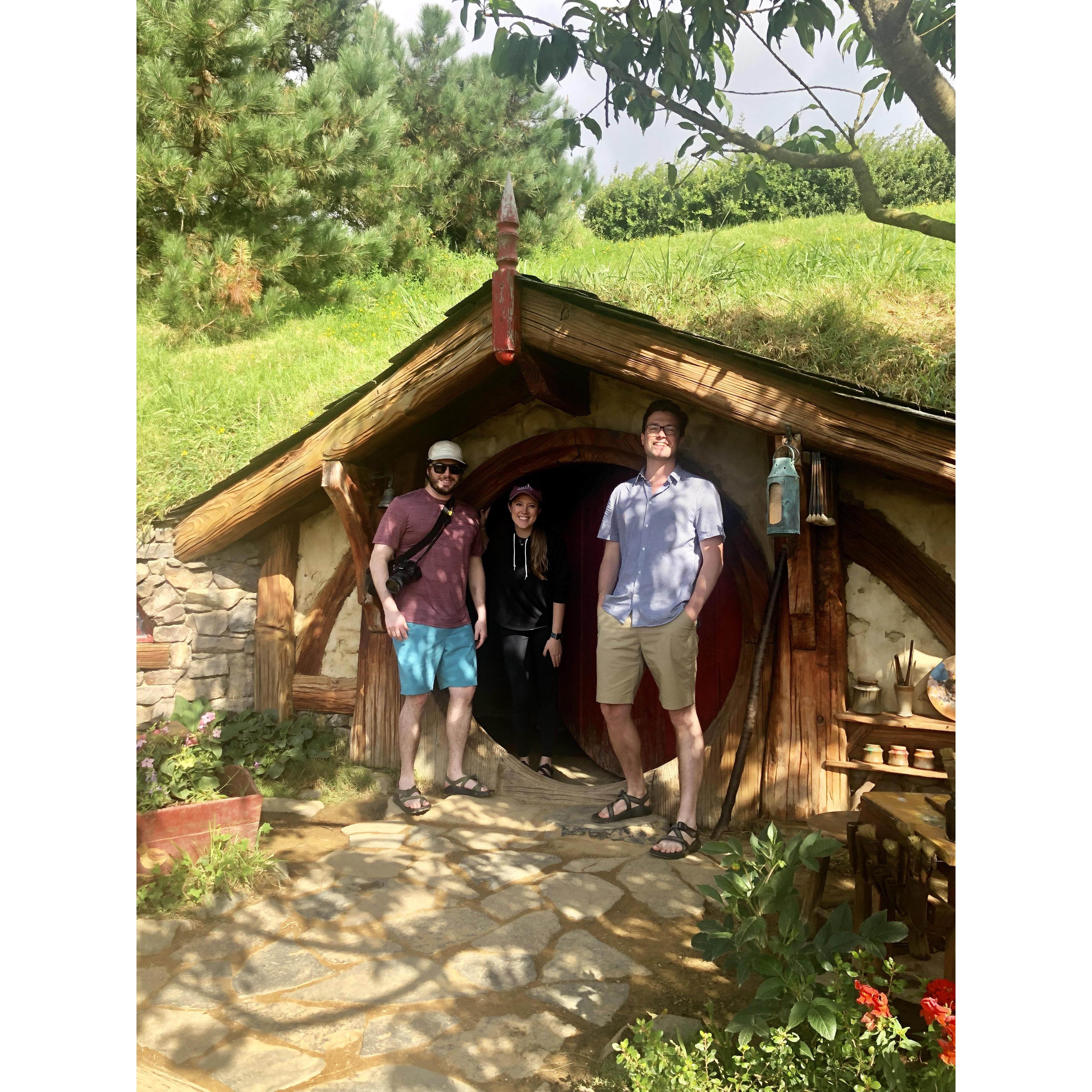 Hanging at the Shire in the Lord of the Rings movie set
