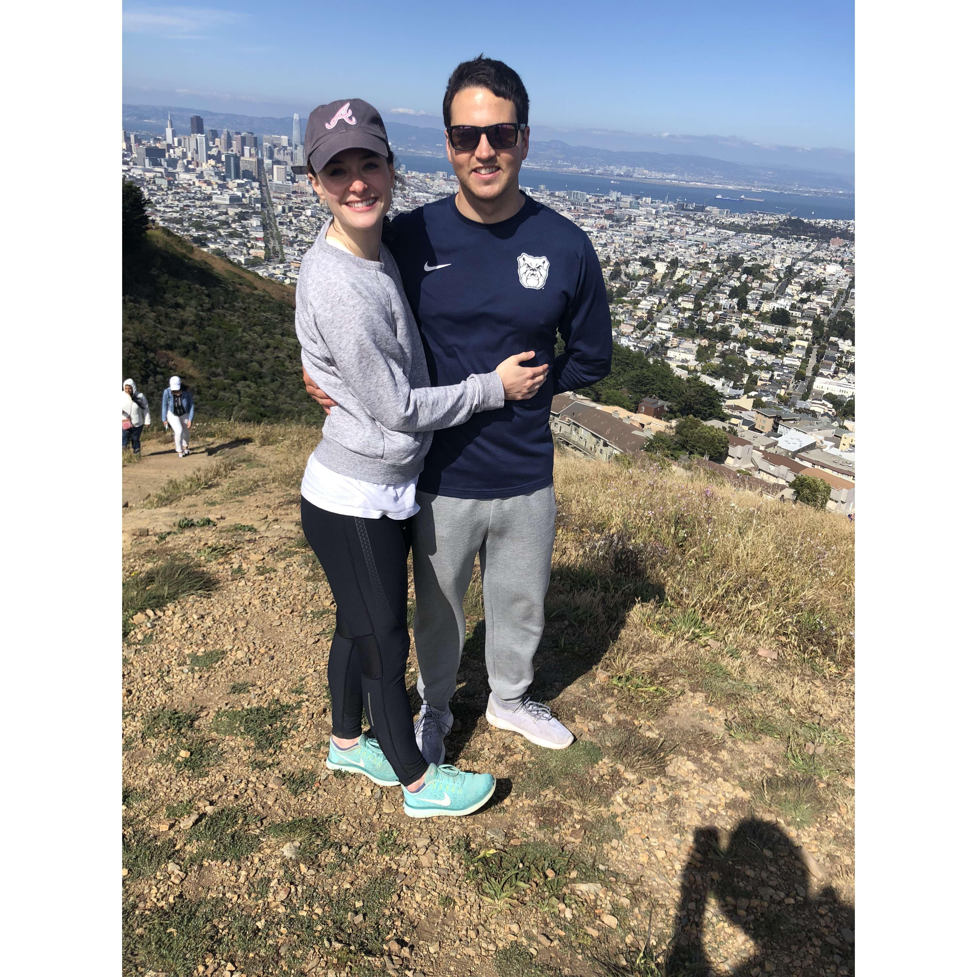 One of our favorite walks up Bernal Hill - can't beat the views. 