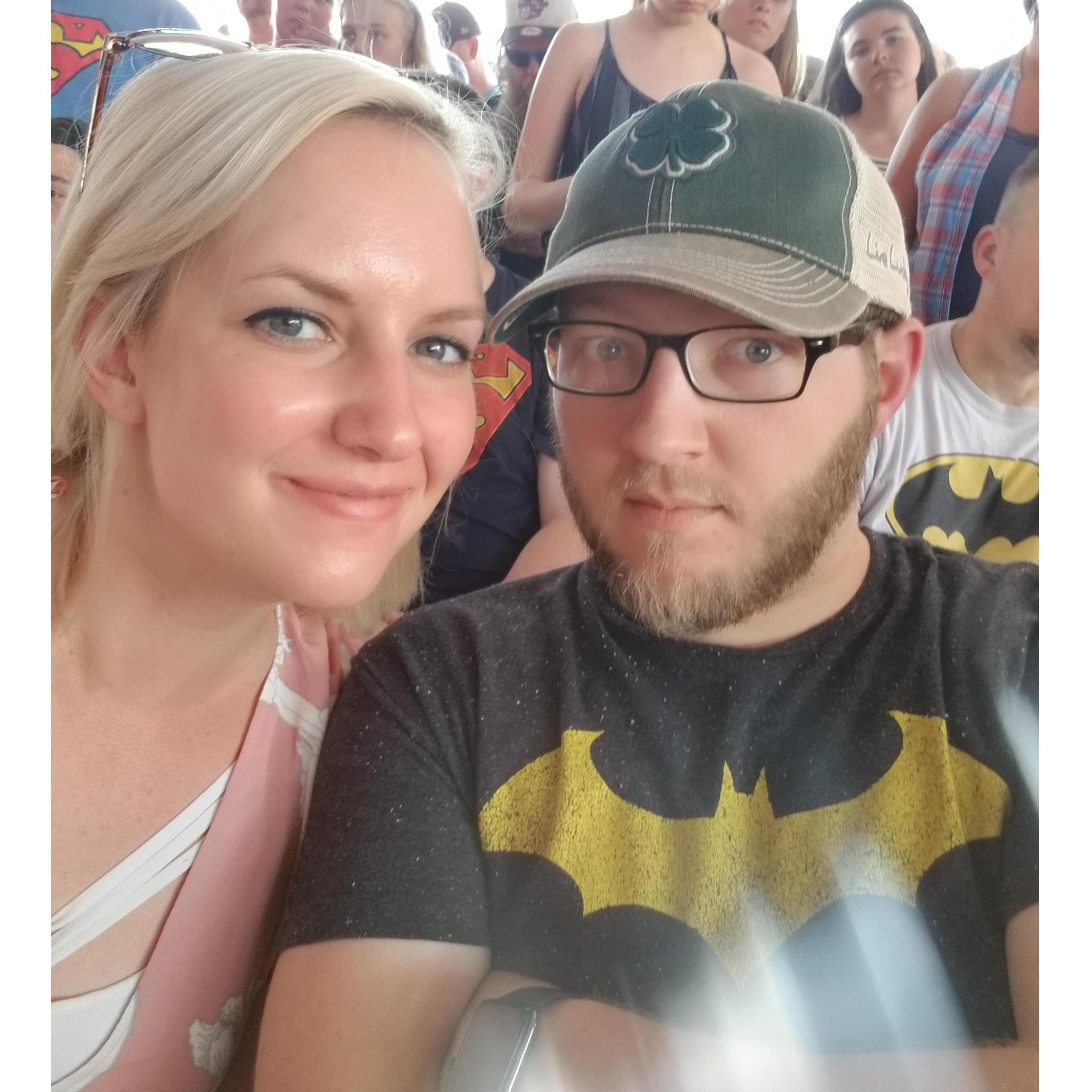 Our first photo together. Little did he know...