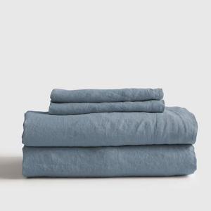 Quince European Linen Sheet Set in Dusty Blue