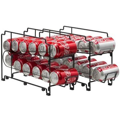 Sorbus 2-Tier Soda Can Rack Beverage Dispenser Stackable Can Rack - Black