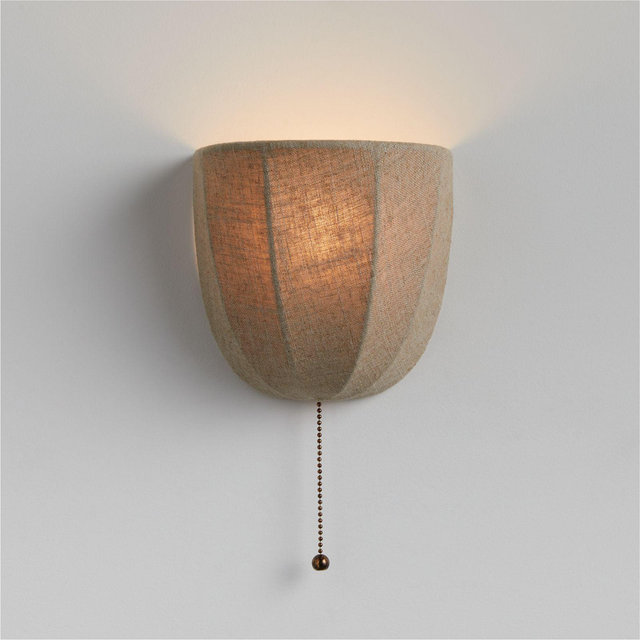 Allegra Wall Sconce with Linen Shade by Jake Arnold Set of 2