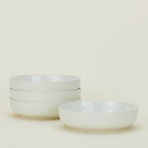 Essential Low Bowl, Set of 4 - White
