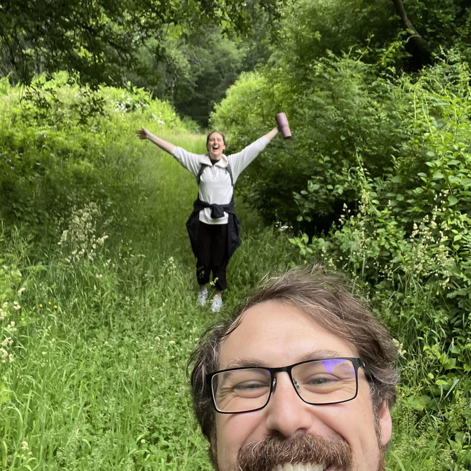 Our last picture before the proposal! Fun fact: we both got a tick on us at and this exact location is most likely where it latched on.
