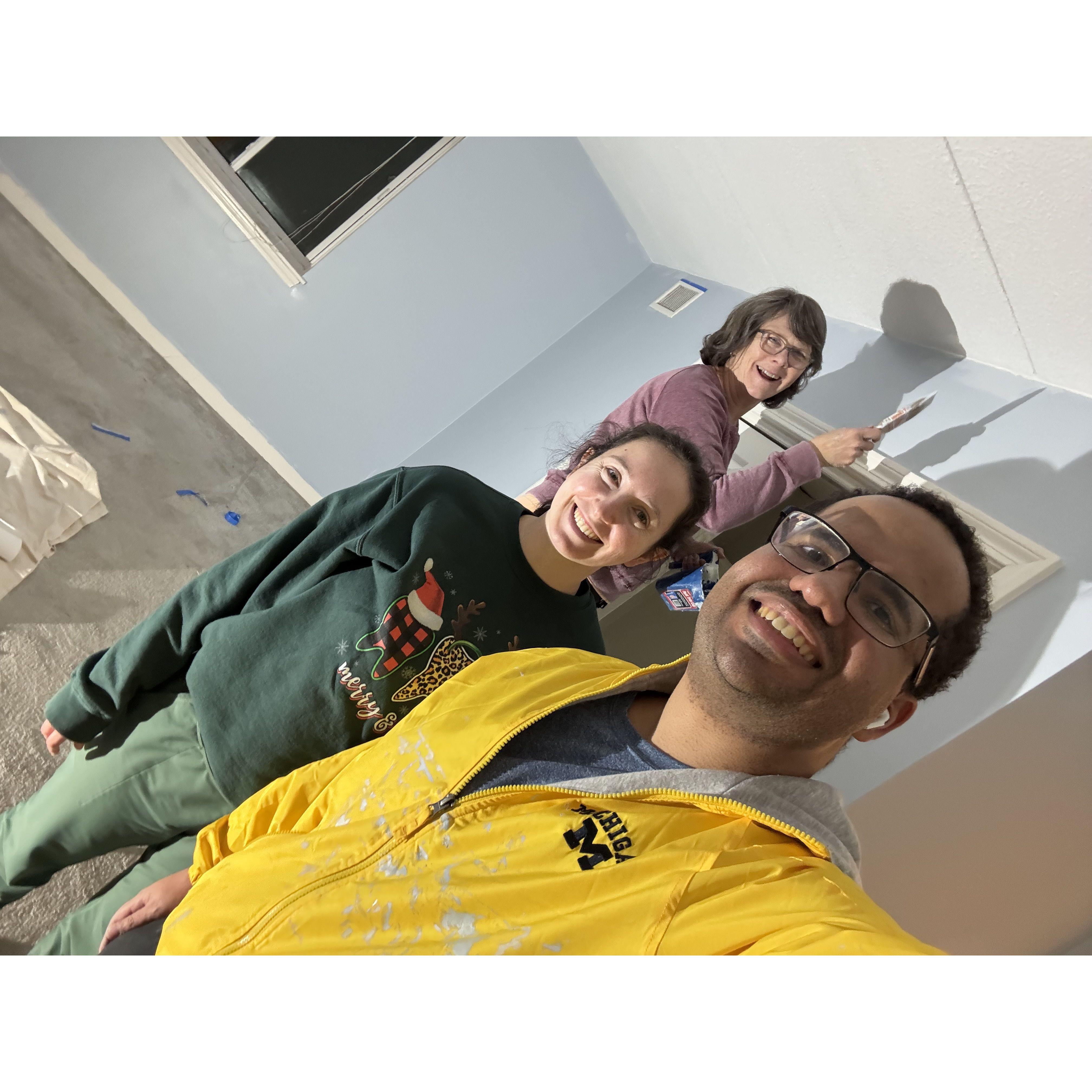 April 2025: Painting our new condo. Home ownership is hard work!