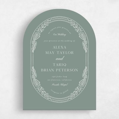 Green Arch Wedding Invitation - Duluth Classic