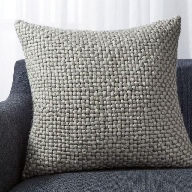 Cozy Weave Grey Pillow 23"
