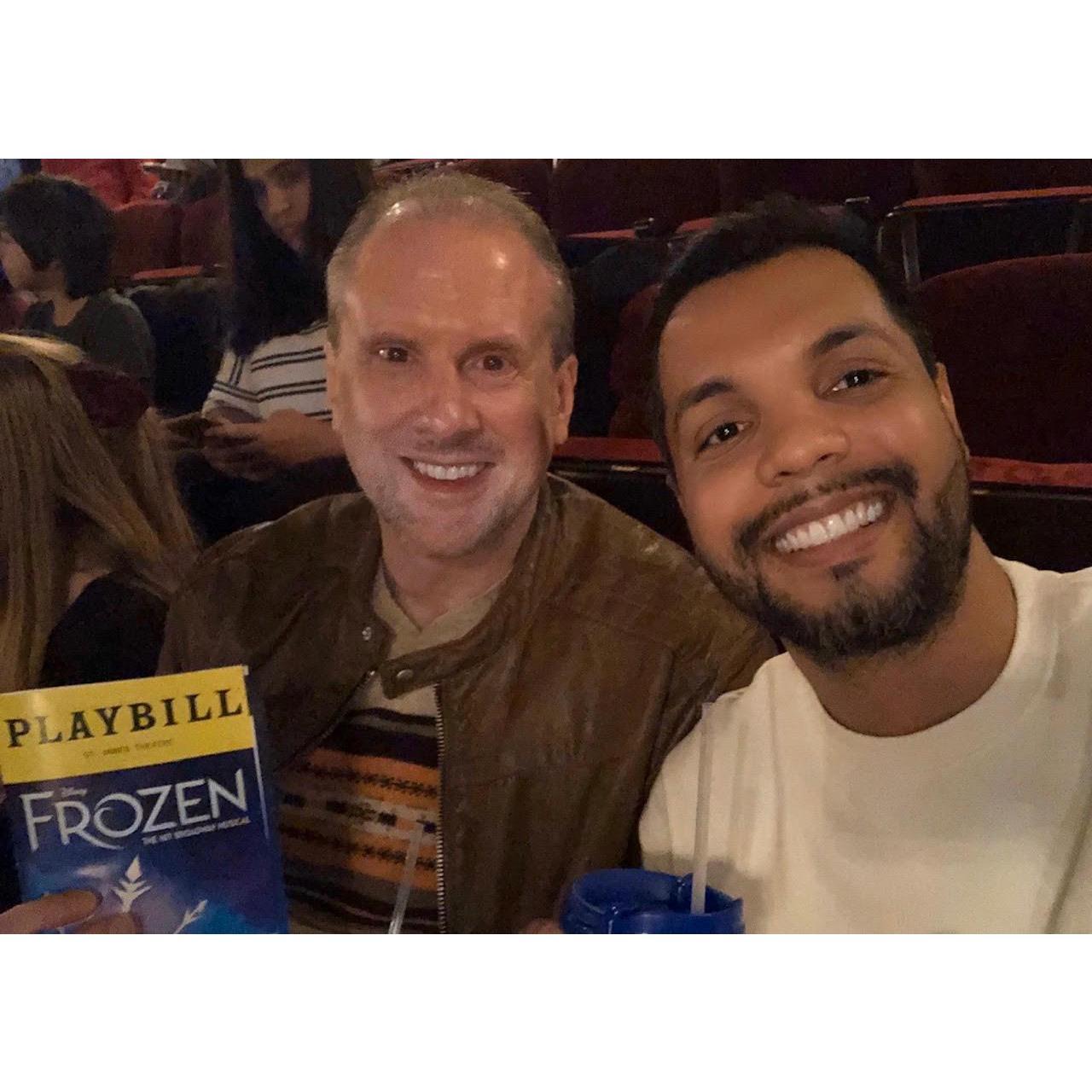 Jon and Pedro attending a Broadway show