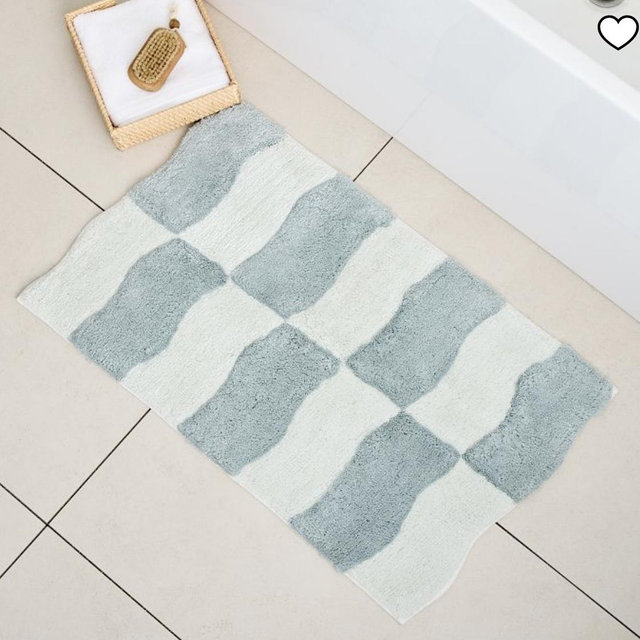 Wavy Blocks Bath Mat