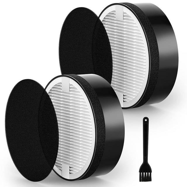 LV-H132 Replacement Filter Compatible with LEVOIT LV-H132 Air Puri-fier Replacement Filter, 3-in-1 HEPA Filt-er High-Efficiency Activated Carbon Filt-er, Part # LV-H132-RF, 2 Pack