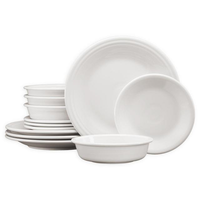 Fiesta® 12-Piece Classic Dinnerware Set in White