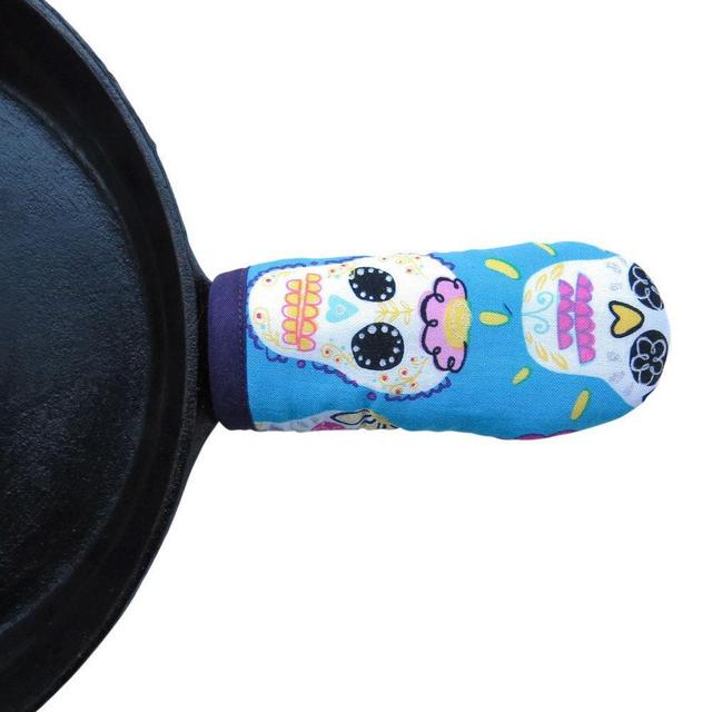Glitter Skulls Cast Iron Skillet Mitt