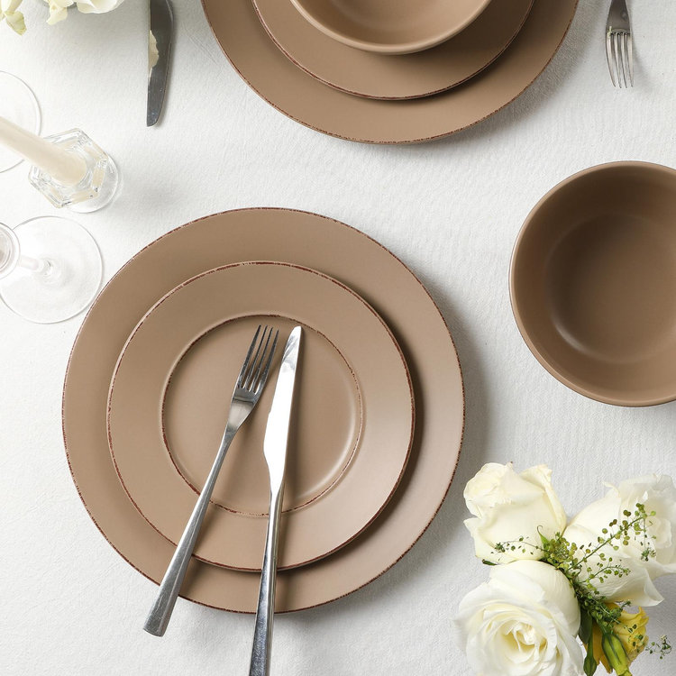 Earth & Clay, Earth & Clay Hazel 24-Piece Dinnerware Set, Service