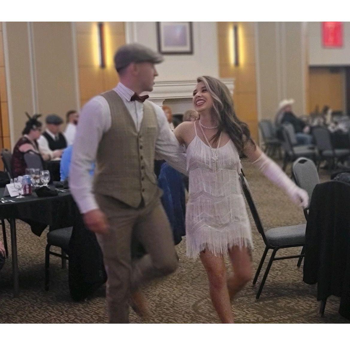 March 2022. Showing off our Charleston dance moves at Texas Tech’s Center for Collegiate Recovery 20’s Themed Dance!