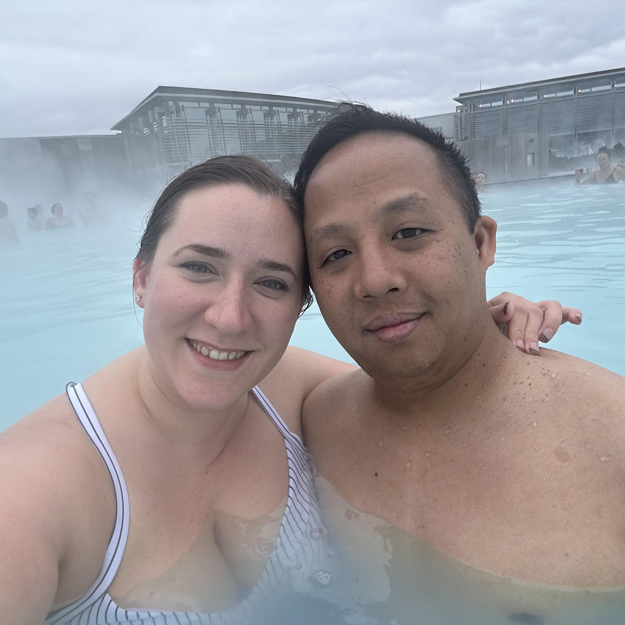 Our first trip to Iceland together after buying our first home together - this was taken at the famous Blue Lagoon. September, 2024