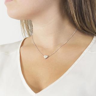 Personalized Silver Heart Slide Pendant Necklace
