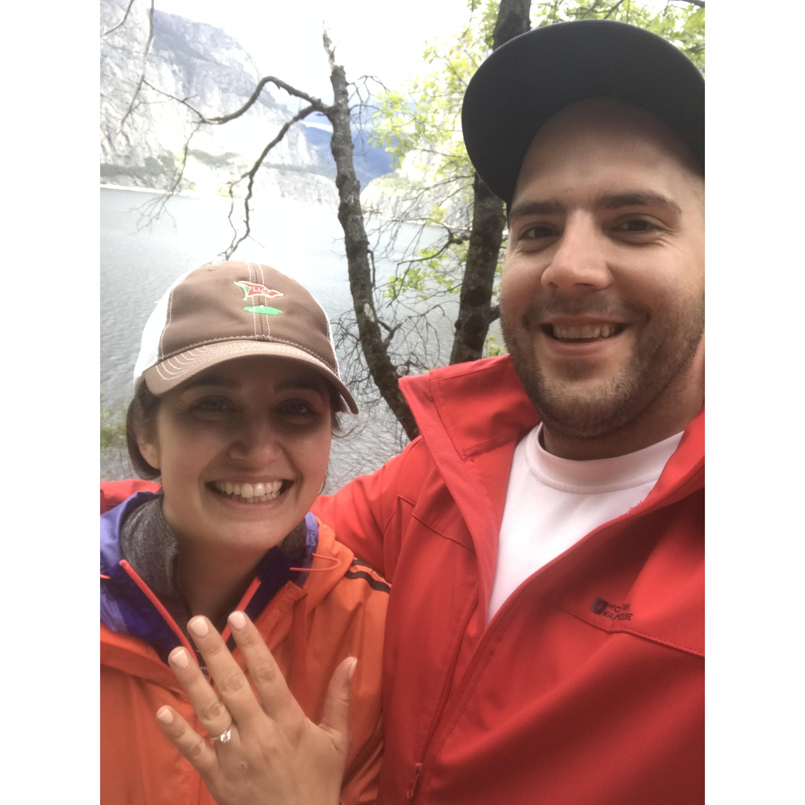 First photo after proposal!