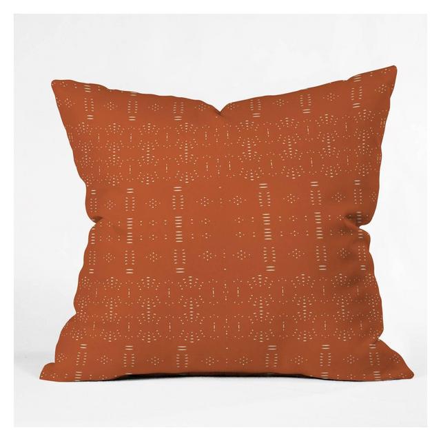 16"x16" Grace Saona Pattern Terracota Throw Pillow Red - Deny Designs
