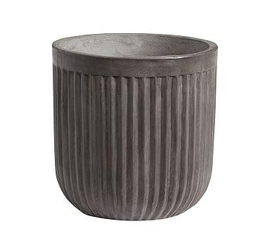 Concrete Fluted Planter, Medium
