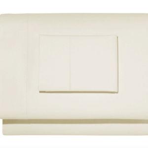 280-Thread-Count Pima Cotton Percale Sheet Set - Cream Queen