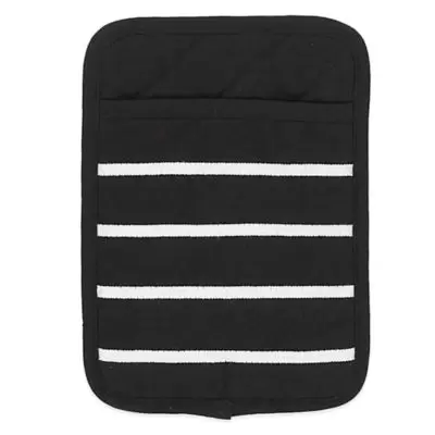kate spade new york Grosgrain Stripe Pot Holder in Black