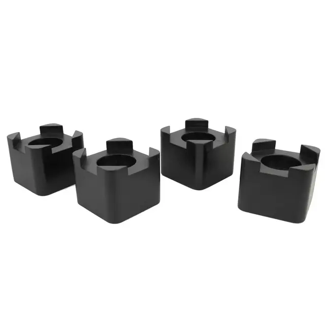 Squared Away™ Wood Bed Lifts in Black (Set of4)