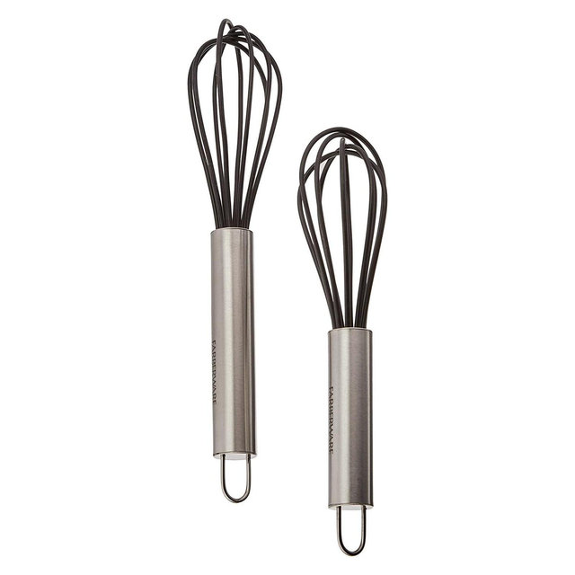 Farberware Professional Silicone Mini Whisks, Set of 2, Black