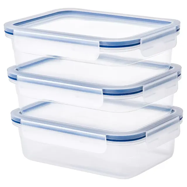 IKEA 365+ Food container with lid, rectangular/plastic, 34 oz
